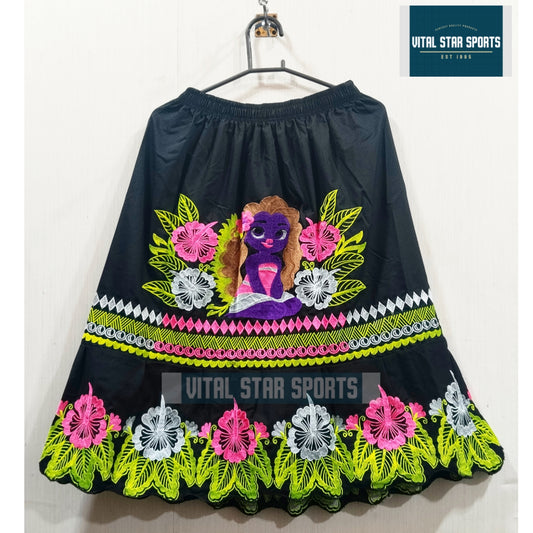 Micronesian ladies embroidery skirt by Vital Star Sports, 100% cotton with colorful floral embroidery