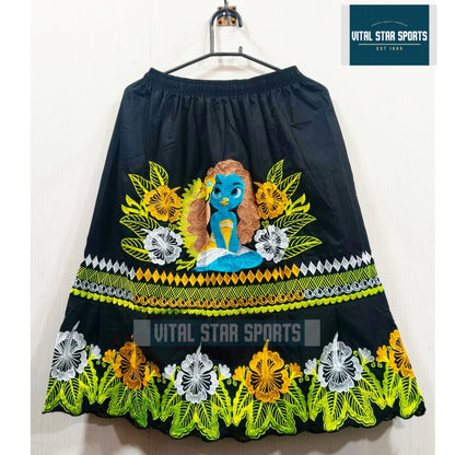 Micronesian ladies embroidery skirt by Vital Star Sports, 100% cotton with colorful floral embroidery